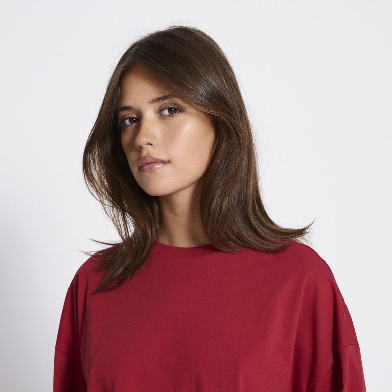 Oversized longsleeve-tee "Bree" Red